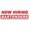 Signmission Now Hiring Bartenders Banner Apply Inside Accepting Application Single Sided B-72-30202 - alternate 1